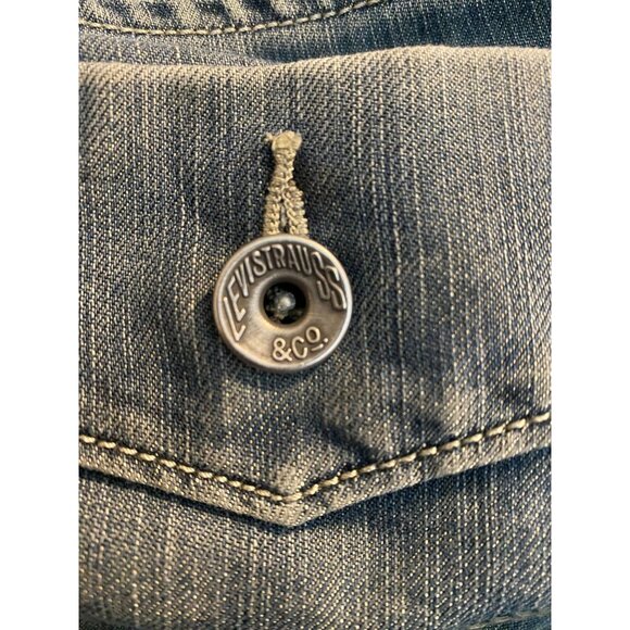 Levis 514 Slim Straight Denim Blue Jeans Mens Size 38x34 Actual 38x33 Pants - Picture 8 of 11